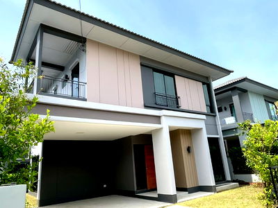 Houses for sale Mahidol University Salaya : Two-story detached house for sale, Kanasiri Salaya-Pinklao, land area 50 square wah.