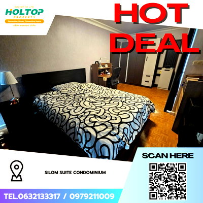 เช่าคอนโด BTS เซนต์หลุยส์ : #Z4028💥 080169🔥ให้เช่าคอนโด Silom Suite Condominium