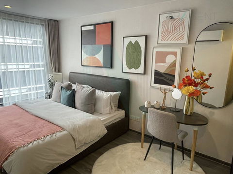 🚩 For Rent Condo IDEO MOBI SUKHUMVIT 40 Building 1, Floor 7,2 bed room, Room size 65 sqm