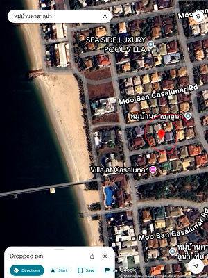 เช่าบ้านเดี่ยว มหาวิทยาลัยบูรพา : บ้านคาซาลูน่า ซีไซด์ วิลล่า ต. แสนสุข ชลบุรี บ้านหรูสองชั้นติดทะเลเพียง 100 เมตร ให้เช่า 45,000 บาท/เดือน 