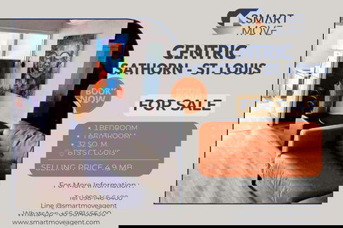 ðĨ For Sale !! city view, high floor, Good location!! ðĨ Code C20251200073...Centric Sathorn - St. Louis, 1 bed, 1 bath, furnished, Special Deal!!ðĢðĢ