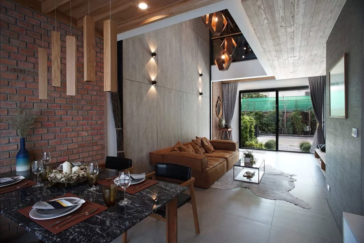 รูป ทาวน์โฮมหรู หลังมุม มีความเป็นส่วนตัว เพดานสูง 6 เมตร ลาซาล - รูปที่ 6/16