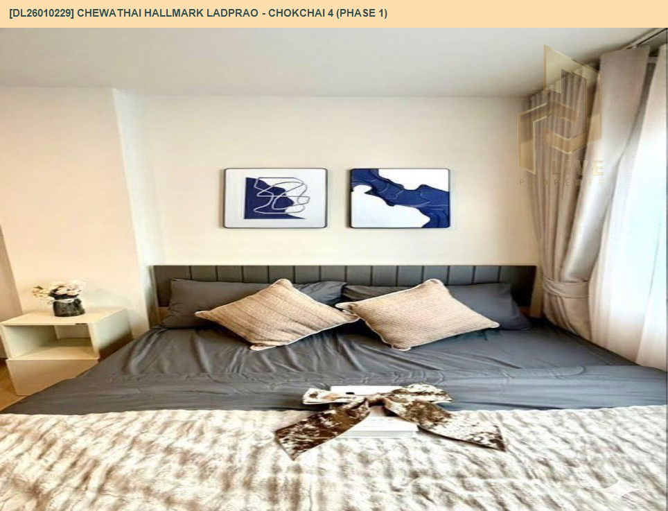 picture DL26010229 Condo for rent, Chewathai Hallmark Ladprao - Chokchai 4 near รถไฟฟ้า 3 สาย, ready to move in, call urgently 0800343450 LineID @655ebbvc - 3/9