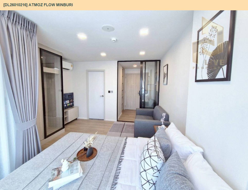 picture DL26010216 Condo for rent, Atmoz Flow Minburi near -, ready to move in, call urgently 0656133286 LineID @534wlwof - 6/14