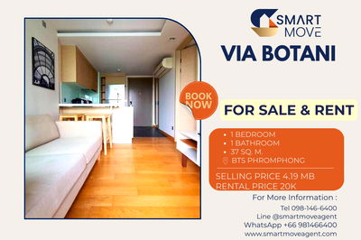 คอนโด BTS พร้อมพงษ์ : 🔥 สำหรับขาย- เช่า !! ห้องหายาก !! 🔥 Code C20230210955..........Via Botani, 1 ห้องนอน, 1 ห้องน้ำ, แต่งครบ, พร้อมเข้าอยู่, ราคาพิเศษ!!📣📣
