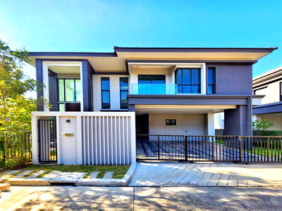 Houses for sale Bangkok Bus Terminal Southern : New house for sale, The City Pinklao-Borom 2, corner plot, special price, large size house, 105.8 sq m., 388 sq m.  