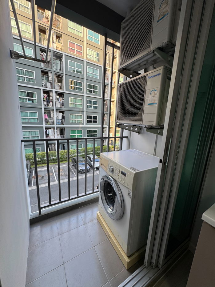 picture For rent: 29 sqm room, D Condo, Ramkhamhaeng 9. Price: 9,500 THB. Contact: Tel. 0652303645, Line ID: jeabnwcd_3 - 13/14