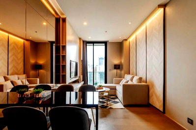 Condos for rent : The Esse Singha Complex, 2-bedrooms luxury condo in the heart of Asoke. 