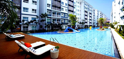 เช่าคอนโด แม็คโคร หัวหิน : คอนโด The Trust Condo หัวหิน ให้เช่า 15,000 บาทต่อเดือน 2 ห้องนอน 2 ห้องน้ำ เนื้อที่ 57.89 ตรม.