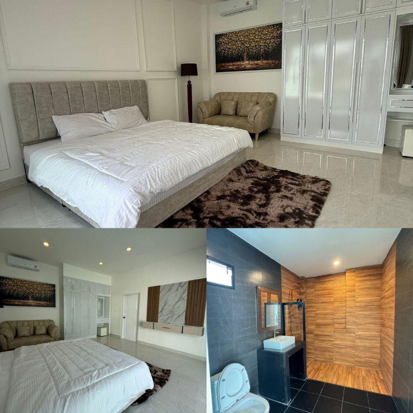 รูป KT0123📲LineID @556ryccg🚵Pool Villa ใกล้สวนสุขภาพหนองปรือ 3ห้องนอน 64ตรว🏊พร้อมสระว่ายน้ำ🌷สวน🪑เฟอร์นิเจอร์ - รูปที่ 8/13