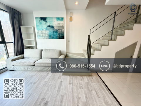 Bestdeal FOR RENT CONDO. âIdeo Mobi Rama 9â2bedroom Duplex 62sqm. Rental 26,000 THB /month Near Phraram Kao 9 MRT Station 80 meters.