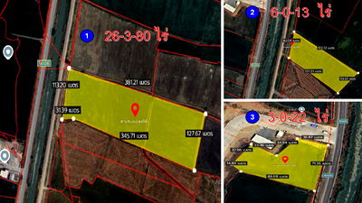 ที่ดิน นครหลวง พระนครศรีอยุธยา : ที่ดินนครหลวง อยุธยา 26ไร่ 6ไร่ 3ไร่ (ขาย 3 แปลง) ติดถนน ทลชบ5026 และติดคลองชลประทาน