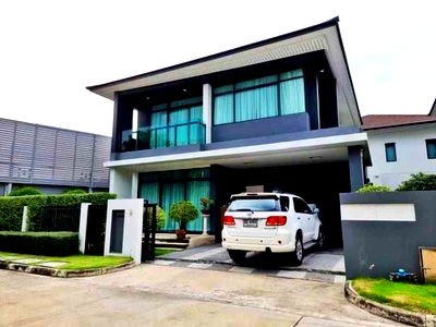 เช่าบ้านเดี่ยว ถนนศรีนครินทร์-ร่มเกล้า : P0447 ให้เช่า บ้านเดี่ยวหลังใหญ่ Setthasiri Krungthep Kreetha บ้านแปลงมุม หลังบ้านไม่ติดเพื่อนบ้าน ให้ความเป็นส่วนตัวสูง