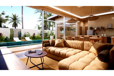 Houses for sale Ko Samui Surat Thani : [920121060-94] Bali style 2 Beds Pool Villa in Maenam Soi 1 Close To The Beach