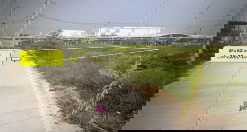 ขายที่ดิน ปทุมธานี ถนนรังสิต-ปทุมธานี ซอยบ้านกลาง 2/2 เนื้อที่ 83 ตร.ว ถนนซอยสาธารณะกว้าง 6 เมตร