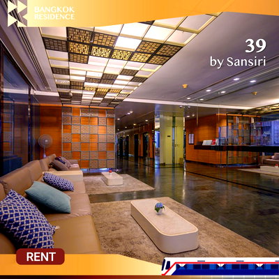 Condos for rent :  Move-in ready ⚡️ 39 by Sansiri 💖 Standard built-in unit, Near BTS Phrom Phong 