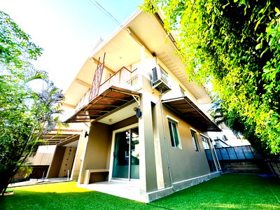 Houses for rent Central Plaza Bang Na : 🎈 Free 2 -storey detached house for rent, Pruksa Purichana Village, Bua Bua, Bang Na Km. 5 🏘️ Size 155 sqm. 3 bedrooms, 3 bathrooms, 29,500/month.