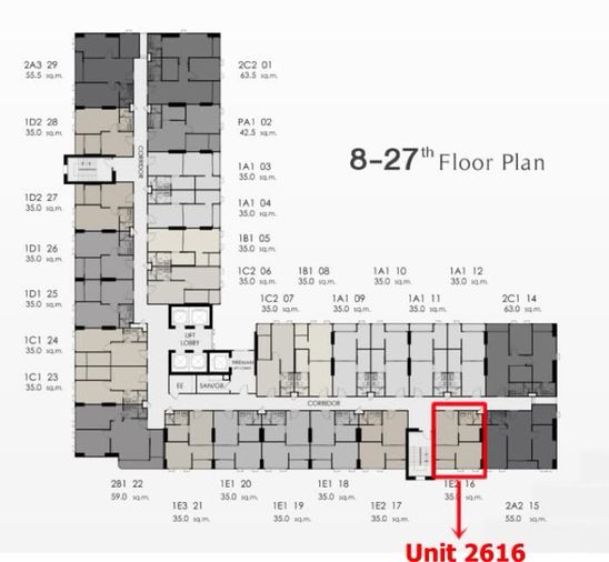 🎉🎉ห้องขายดาวน์มาใหม่!! ศุภาลัย พรีเมียร์ ตากสิน-วงเวียนใหญ่ 1Bed 35 ตร.ม.Unit2616 สนใจสอบถาม Line: @atfirm🎉🎉