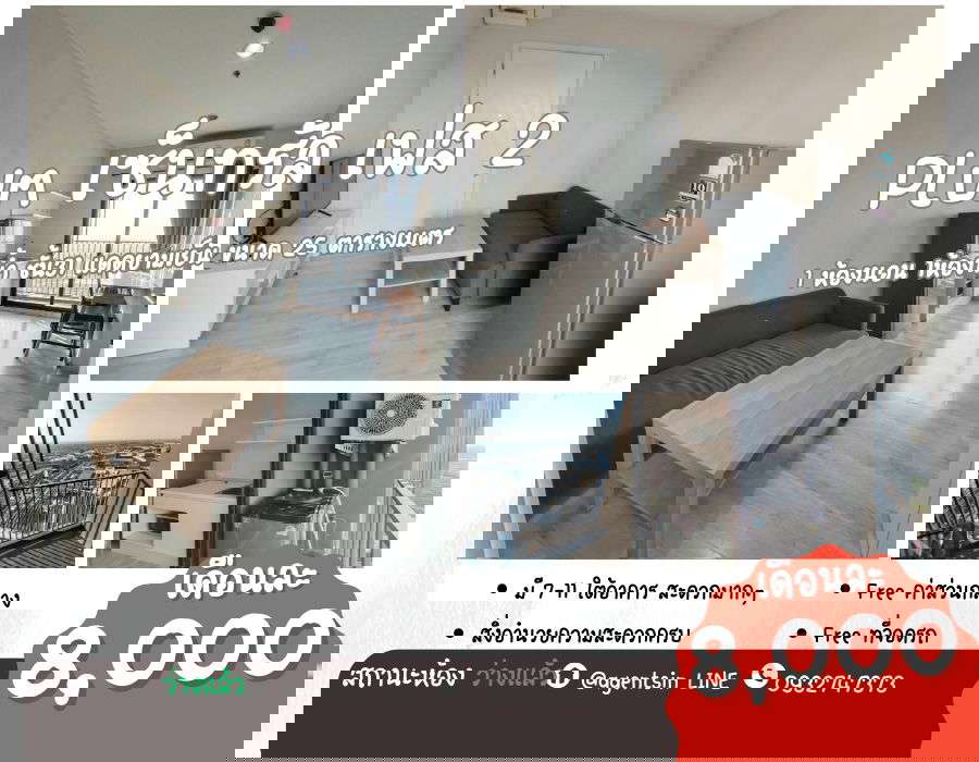 รูป *ว่างแล้วครับ มีเครื่องซักผ้า** ให้เช่า ตกแต่งคลีนๆ พลัมคอนโด เซ็นทรัล สเตชั่น เฟส 2 ** วิวพระอาทิตย์ตก**SN490.839 - รูปที่ 1/41