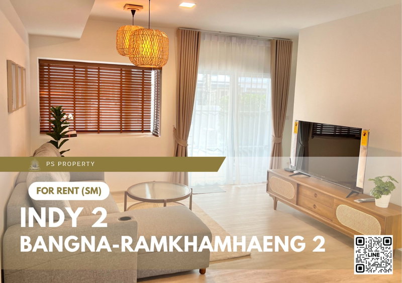 Townhouses for rent : Townhouse for rent ✨ Indy 2 Bangna-Ramkhamhaeng 2 ✨ Great location, ready to move in. Near Mega Bangna. Spacious area & Pet Friendly! 🐶🐱