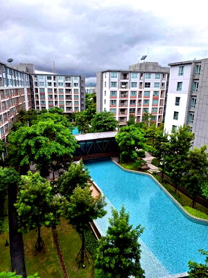 Condos for rent 700 Year Sports Arena Chiang Mai : 🏢For Rent: D Condo Ping near Central Festival | Pool View, Fully Furnished – 12,000 THB