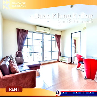 Condos for rent : Baan Klang Krung Siam–Pathumwan 💚 Spacious unit, furnished 🛋️ Near BTS Ratchathewi 