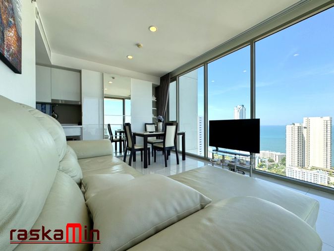 FQ🗺️KT0140📲LineID @556ryccg🏄♂️1ห้องนอน 50ตรม ชั้นสูง ตึกB🌊วิวทะเล พร้อมเฟอร์นิเจอร์🌴The Riviera Wongamat เดอะ ริเวียร่า วงศ์อมาตย์ บีช