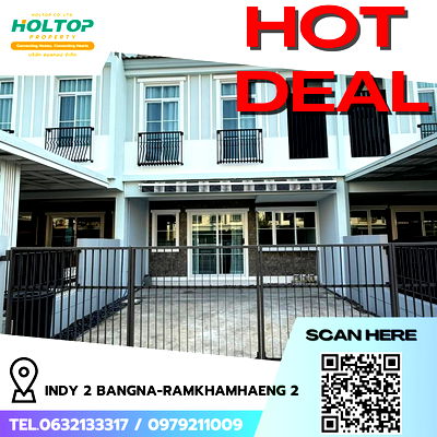 ทาวน์โฮมให้เช่า : #R8806  🎉 130169 ให้เช่าบ้าน Indy 2 Bangna-Ramkhamhaeng 2