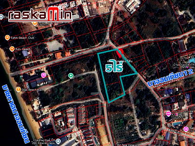 Land for sale Sattahip Chonburi : KT0043📲LineID @556ryccg🏖️Land for Sale: Na Jomtien soi12 Land size 8,000 SqM 480 meters from Sukhumvit-Pattaya Road