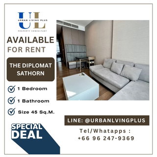 รูปภาพ ( UL2311031 ) ✨Tel/Line 096-2479369✨ FOR RENT The Diplomat Sathorn 1 bedroom, 1 bathroom, 45 Sq.M. furnished, unblocked view, Special Deal!!