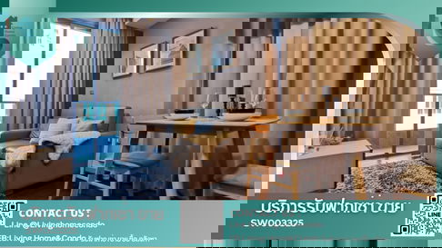 ✨️All-inclusive and ready to move in!✨️ For sale: The Lumpini 24 condominium, high floor, fully furnished with appliances, SW003325