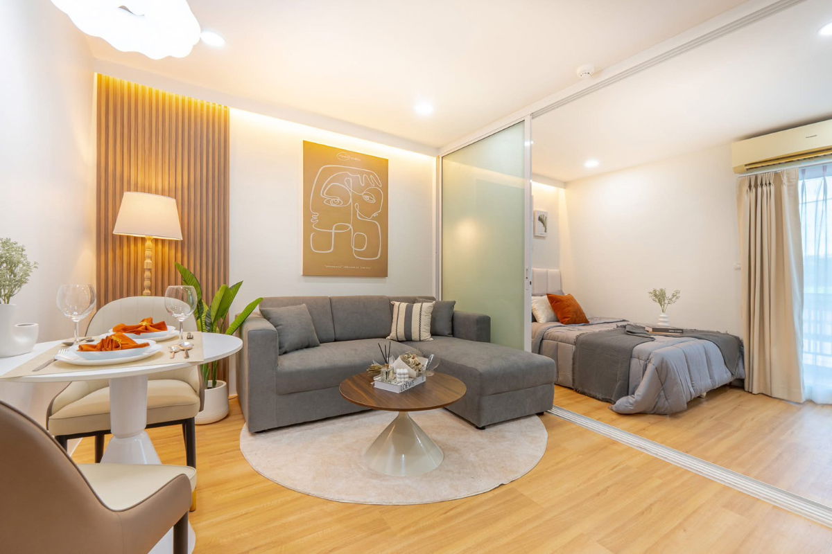 รูป มาใหม่ 1 ห้องนอ ย่านประชาชื่น ตกแต่งครบ หิ้วกระเป๋าเข้าอยู่ได้เลยยย - รูปที่ 10/23