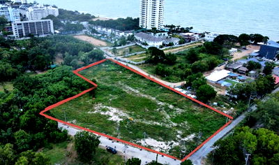 Land for sale Sattahip Chonburi : KT0043📲LineID @556ryccg🏖️Land Na Jomtien soi12 Land size 8,000 SqM 480 meters from Sukhumvit-Pattaya Road