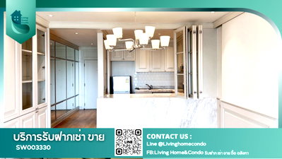 Condos for sale : ⚡️Stunning 360-degree panoramic view⚡ Condo for sale: Sathorn Gardens, near the Malaysian Embassy. Fully furnished with luxurious built-in SW003330