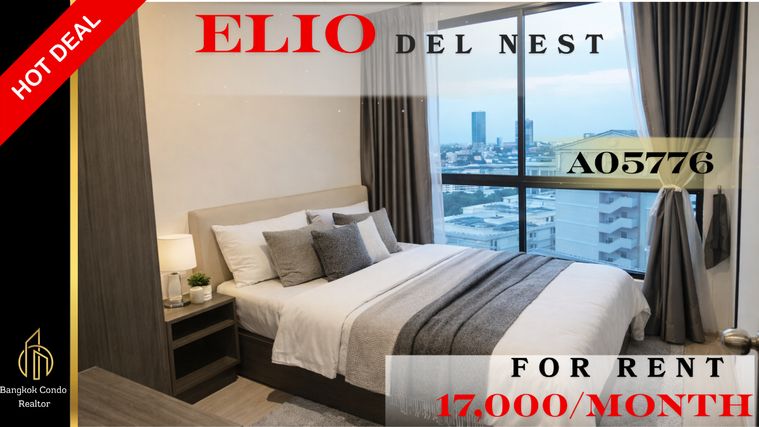 🍀🍀🍀Beautiful condo 🌸 ให้เช่า📌 เอลิโอ เดล เนสท์(Line:@rent2022) พร้อมเข้าอยู่ ✨A05776
