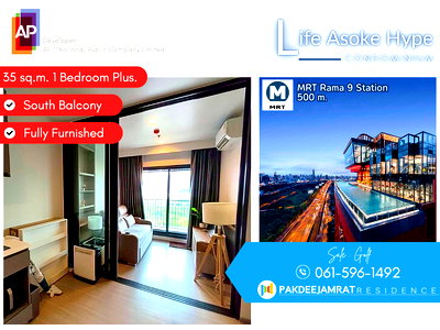 Condos for rent : Beautiful room ready for rent For rent Life Asoke Hype 1-Bedroom Plus 1-Bathroom Best due