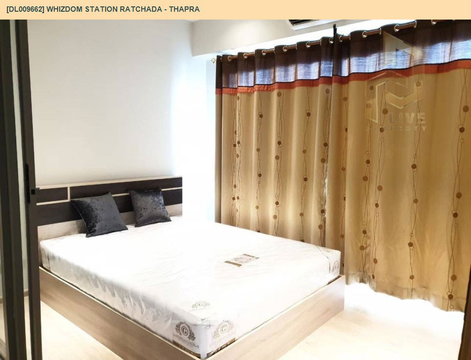 picture DL009662 Condo for rent, Whizdom Station Ratchada - Thapra near BTS Talat Phlu, ready to move in, call urgently 0656133286 LineID @534wlwof - 3/5
