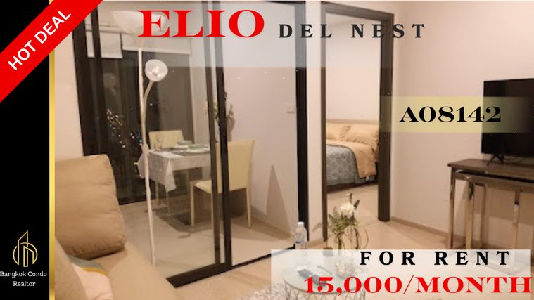 🍀🍀🍀Beautiful condo 🌸 ให้เช่า📌 เอลิโอ เดล เนสท์(Line:@rent2022) พร้อมเข้าอยู่ ✨A08142