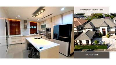 Houses for rent : For rent: 2-story detached house in Nusasiri Sukhumvit 103 village.