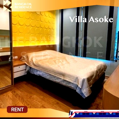 Condos for rent : Villa Asoke 💫 Stylishly decorated unit, fully equipped 💫 Near MRT Phetchaburi 