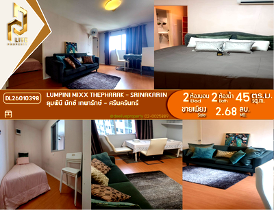Condos for sale : DL26010398 Condo for sale, Lumpini Mixx Thepharak - Srinakarin near -, ready to move in, call urgently 0653619502 LineID @897iyzll