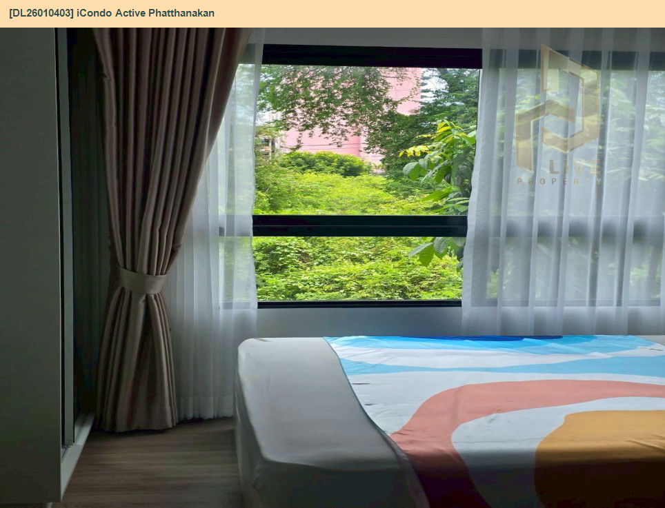 picture DL26010403 Condo for rent, iCondo Active Phatthanakan near ARL Hua Mak, ready to move in, call urgently 0653619502 LineID @897iyzll - 5/10
