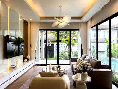 Houses for rent : Pool villa for rent at Regent 9 Payap. A 4-bedroom, ready to move in. Conveniently located near the city 