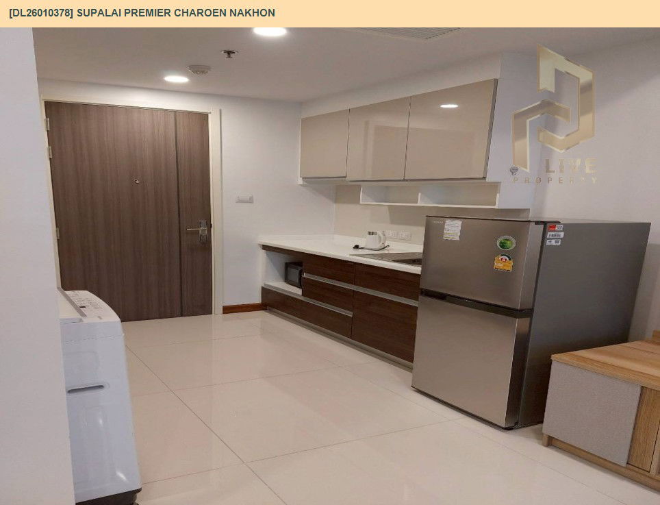 รูป DL26010378 ให้เช่าคอนโด ศุภาลัย พรีเมียร์ เจริญนคร (Supalai Premier Charoen Nakhon) ใกล้ BTS คลองสาน พร้อมเข้าอยู่ โทรด่วน 0653619502 LineID @534wlwof - รูปที่ 11/12
