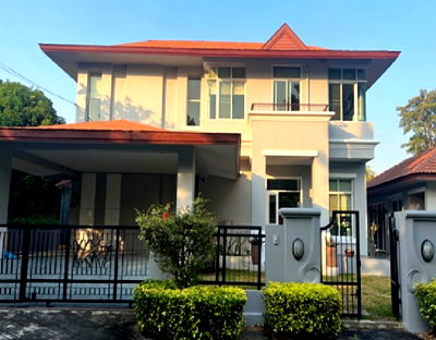 เช่าบ้านเดี่ยว ถนนฉลองกรุง : ให้เช่าบ้านเดี่ยว 2 ชั้น หลังใหญ่ หมู่บ้าน อนาวิลล์ - สุวรรณภูมิ เฟอร์นิเจอร์ครบ Fully Furnished / วิวลำคลอง / อยู่อาศัย