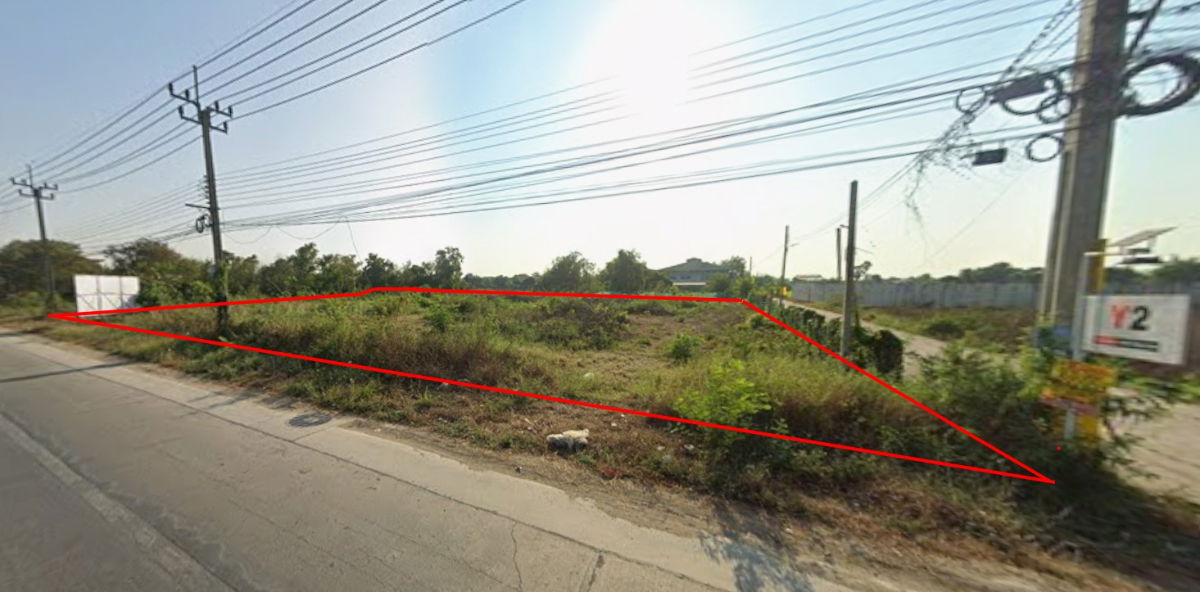 รูป ที่ดินไทรน้อย นนทบุรี ติดถนนทางหลวงชนบท - รูปที่ 8/9