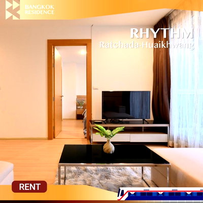 Condos for rent :  RHYTHM Ratchada-Huaikhwang 💚 Beautiful unit, Great price, Rent now 💚 Near MRT Huai Khwang 