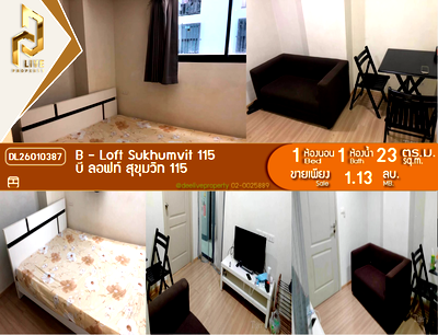 Condos for sale : DL26010387 Condo for sale, B - Loft Sukhumvit 115 near BTS ปู่เจ้า, ready to move in, call urgently 0638692663 LineID @523dslwi