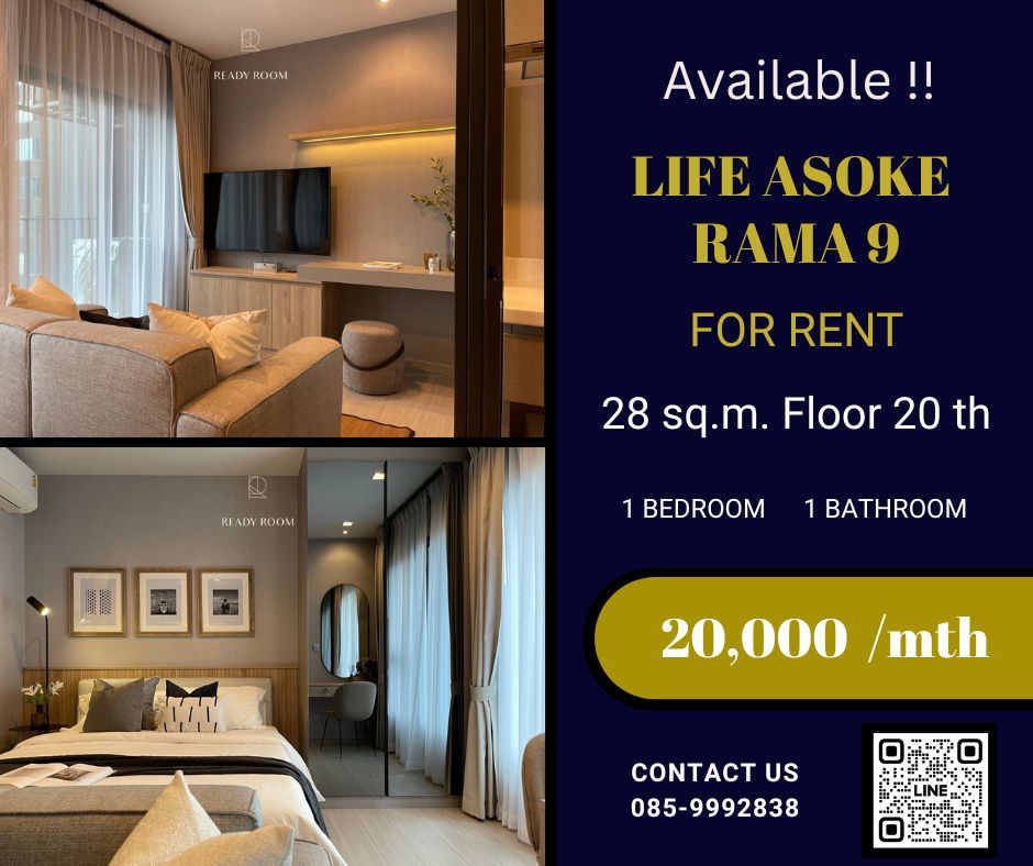 รูป 🟨🟦🟦Life Asoke - RAMA9 [FOR RENT]🟦🟦🟨 Available Now‼️Click ✅✅✅✅✅ Akara Real Estate "ตอบไว ทันใจ หลังการขายดีเยี่ยม" - รูปที่ 1/15