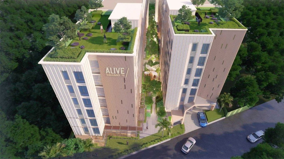 picture ðĨUrgent rentðĨALIVE SUKHUMVIT 76 Building A, 5th floor, new room, first hand, fully furnished, size 28 sq m, 1 bedroom, 1 bathroom, Line @bzprOperty - 27/32